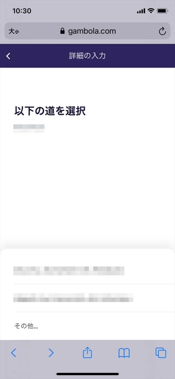 「以下の道を選択」 「以下の道を選択」