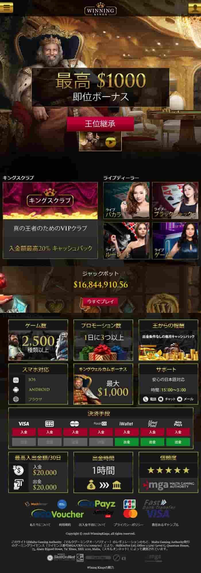 ウィニングキングスのトップページ ウィニングキングスのトップページ