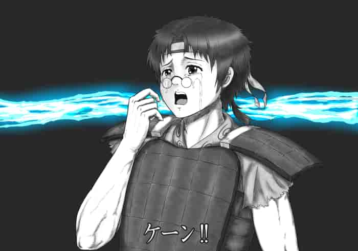 「ゲコ―!」演出現れず… 北斗の拳リンの「ケーン!」ポーズをする太イラスト