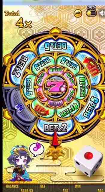 真ん中の7へ到達させてくれ! bet×2に止まった画像