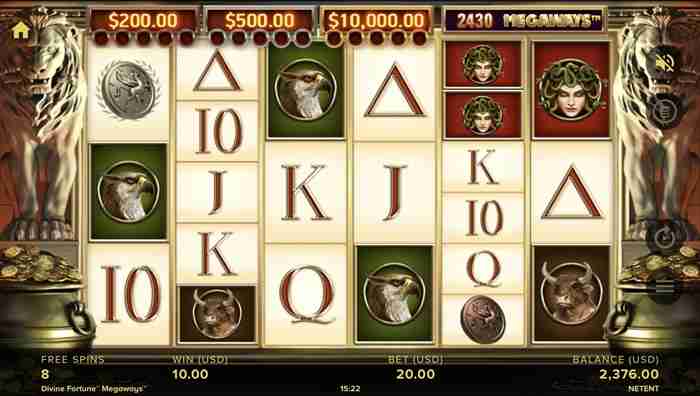 ゴールド5枚で$10,000を狙うぜ! フリースピン画面