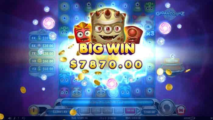 一撃$7,870 一撃$7,870のビッグウィンが出る