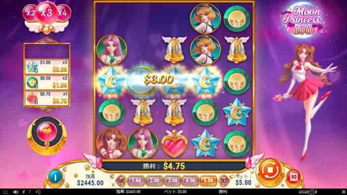 ステイク$5で100回プレイ ステイク$5で100回オートプレイする